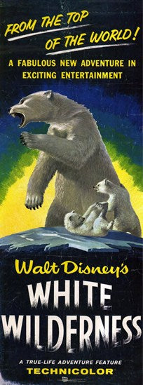 White Wilderness Movie Poster Print showcasing breathtaking nature scenes.