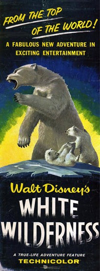 White Wilderness Movie Poster Print showcasing breathtaking nature scenes.