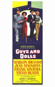 Guys and Dolls Movie Poster Print featuring classic theater design.