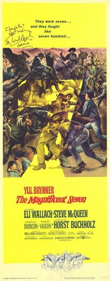 The Magnificent Seven Movie Poster Print featuring classic film artwork.