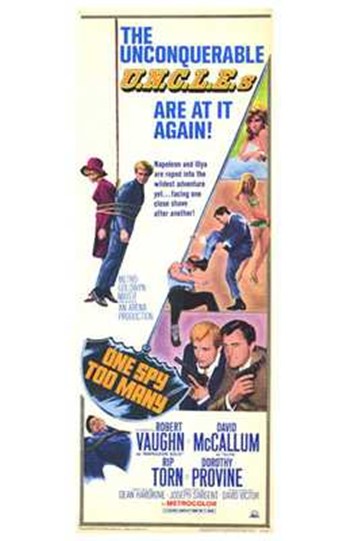 One Spy Too Many Movie Poster Print featuring classic spy film imagery.