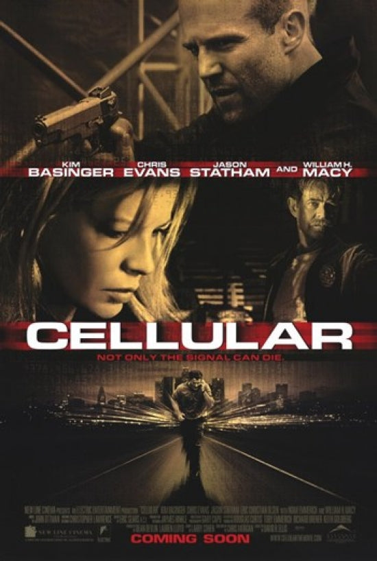Cellular Movie Poster Print showcasing suspenseful imagery.