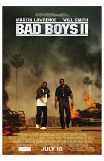 Bad Boys II Movie Poster Print featuring Will Smith and Martin Lawrence