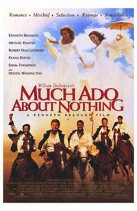Much Ado About Nothing Movie Poster Print showcasing classic Shakespearean themes.