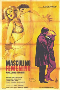Masculine Feminine Movie Poster showcasing classic film art