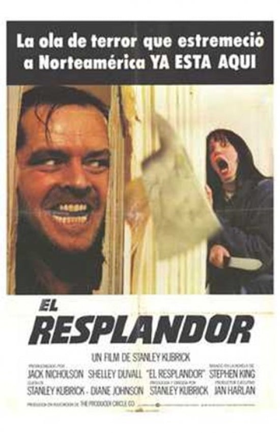 The Shining Movie Poster featuring iconic horror imagery