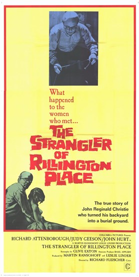 10 Rillington Place Movie Poster Print featuring a haunting design.