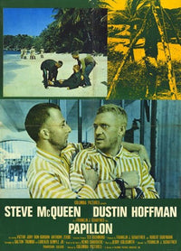 Papillon Movie Poster Print showcasing iconic film imagery.