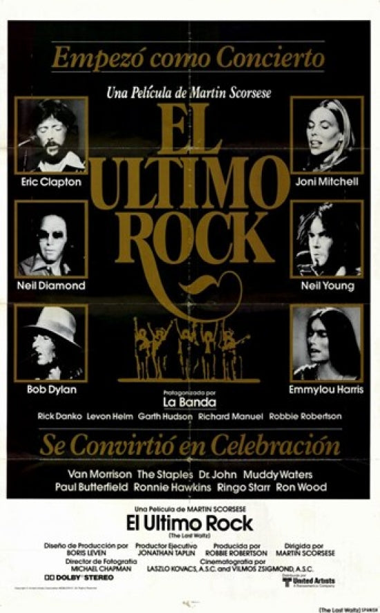 Last Waltz Movie Poster Print capturing iconic concert moments.