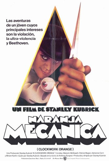 Clockwork Orange Movie Poster Print showcasing unique visual style.
