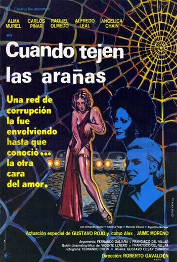 Cuando Tejen las Arañas Movie Poster featuring vibrant visuals.