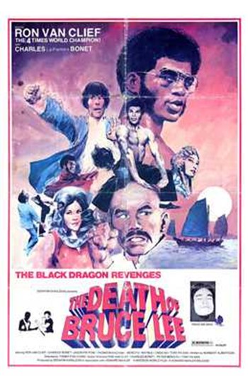 The Death of Bruce Lee Movie Poster Print featuring iconic imagery of Bruce Lee.