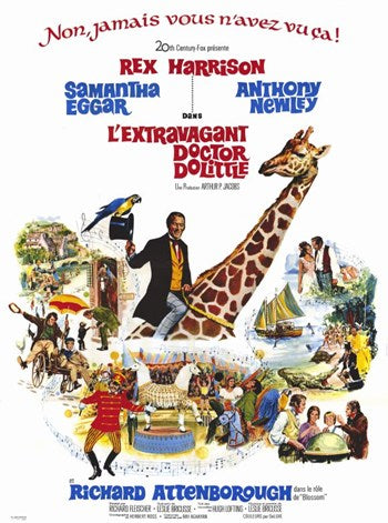 Doctor Dolittle movie poster featuring vibrant artwork from the classic film.
