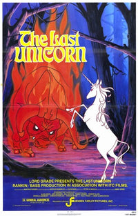 The Last Unicorn Movie Poster featuring vibrant colors and fantasy theme.