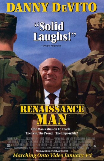 Renaissance Man Movie Poster Print showcasing vibrant film imagery.