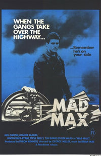 Mad Max Movie Poster - Iconic film artwork capturing the essence of the Mad Max franchise.
