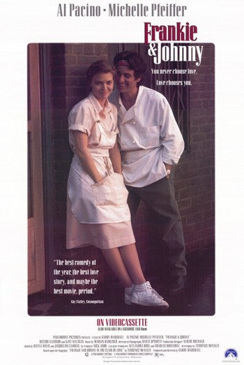 Frankie and Johnny Movie Poster Print featuring vibrant colors and cinematic imagery.