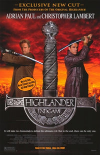 Highlander Endgame Movie Poster showcasing fantasy adventure.