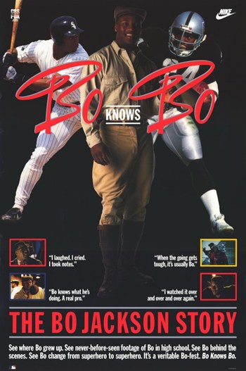 Bo Knows Bo Movie Poster Print featuring Bo Jackson.