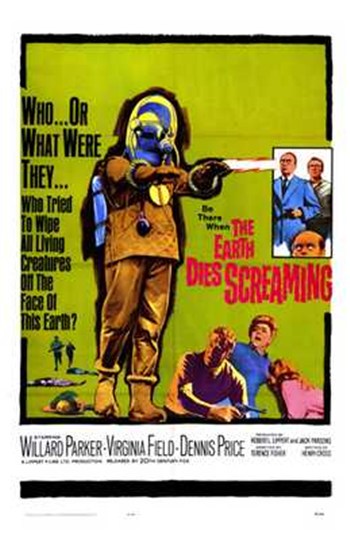 The Earth Dies Screaming movie poster print showcasing a sci-fi theme.
