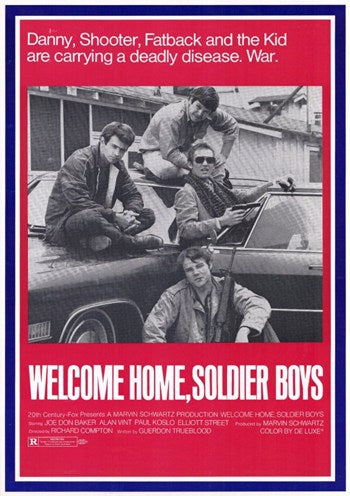Welcome Home Soldier Boys Movie Poster Print showcasing soldiers returning home