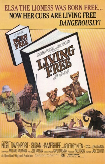 Living Free Movie Poster Print featuring stunning visuals.