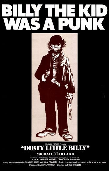 Dirty Little Billy Movie Poster Print showcasing wild west theme.