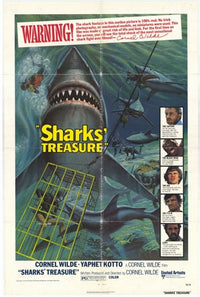 Sharks Treasure Movie Poster Print showcasing vibrant underwater adventure theme.