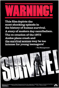 Survive Movie Poster Print featuring dramatic visuals for film enthusiasts.