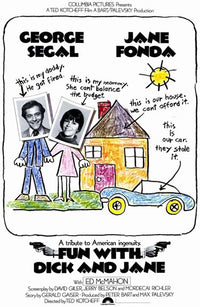 Fun with Dick and Jane Movie Poster Print showcasing vibrant colors and classic comedy theme.