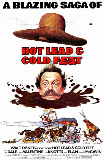 Hot Lead and Cold Feet Movie Poster Print featuring iconic film scenes.