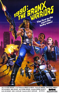 1990 the Bronx Warriors Movie Poster Print featuring dynamic imagery