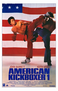 American Kickboxer 1 Movie Poster Print showcasing vibrant action visuals.