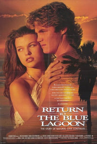 Return to the Blue Lagoon Movie Poster featuring vibrant tropical imagery.