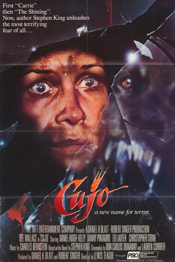 Cujo Movie Poster Print featuring a classic horror theme.