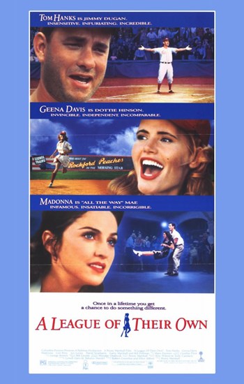 A League of Their Own Movie Poster Print showcasing the All-American Girls Professional Baseball League.