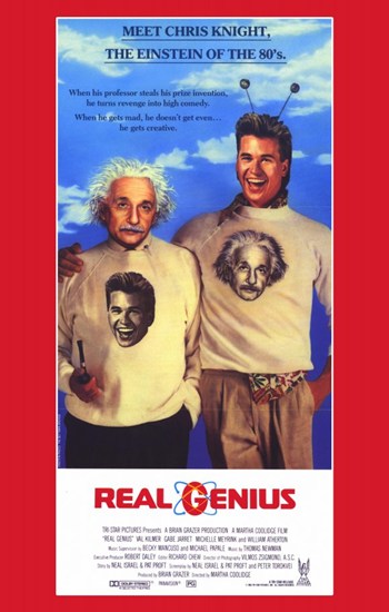 Real Genius Movie Poster Print showcasing vibrant colors and classic comedy.