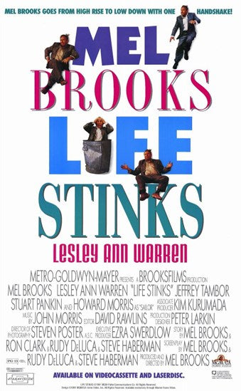 Life Stinks Movie Poster Print featuring quirky humor and classic film nostalgia.