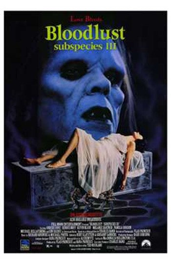 Bloodlust Subspecies 3 Movie Poster Print featuring horror art.