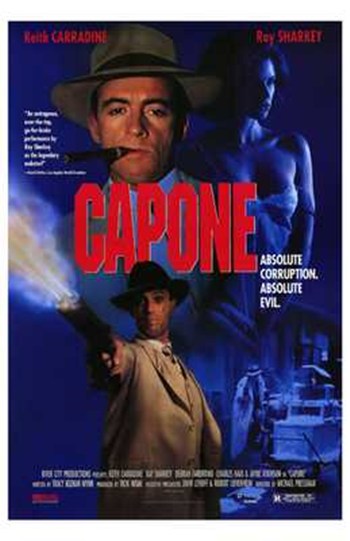 Capone Movie Poster Print showcasing Al Capone in classic cinema style.