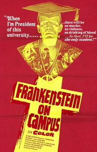 Doctor Frankenstein on Campus movie poster print showcasing a comedic horror theme.