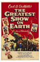 The Greatest Show on Earth Movie Poster featuring vibrant circus imagery.