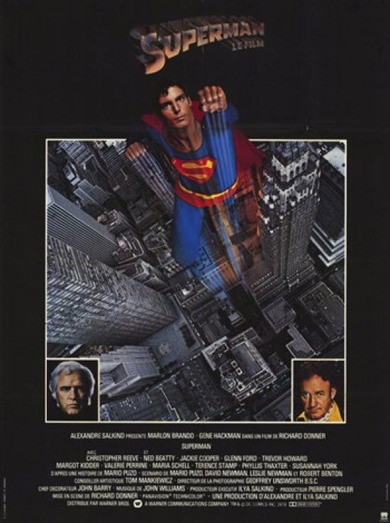 Superman The Movie Poster showcasing classic film art