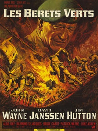 Green Berets Movie Poster Print showcasing military action.