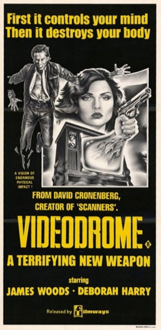 Videodrome Movie Poster Print showcasing iconic film imagery.