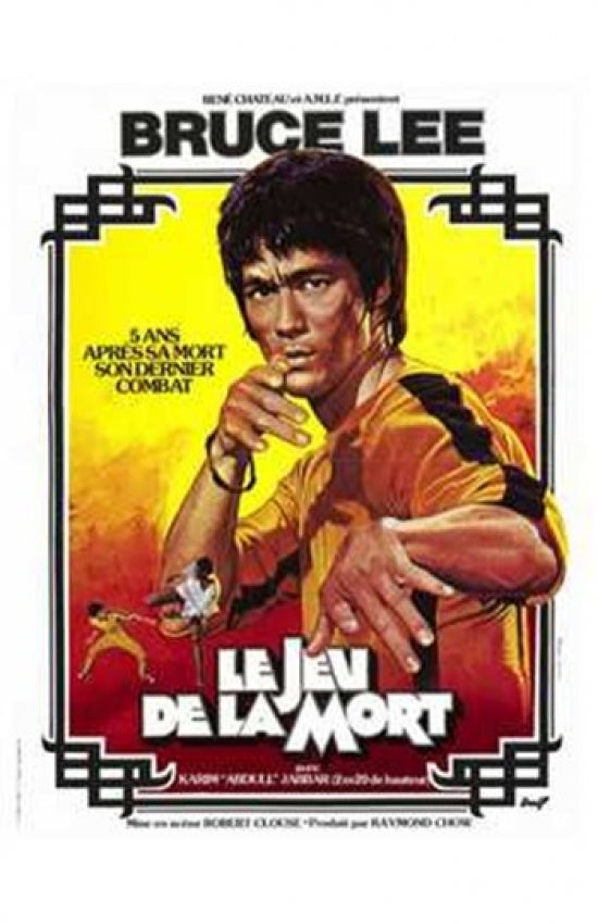 Game of Death Movie Poster featuring Bruce Lee, iconic martial arts artwork.