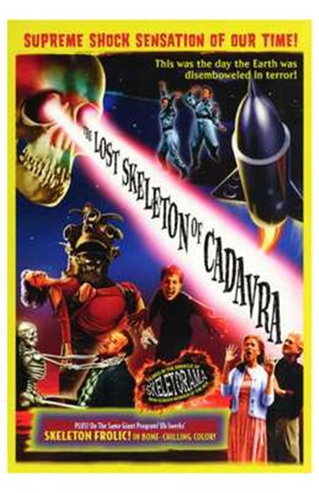 The Lost Skeleton of Cadavra Movie Poster featuring quirky horror-comedy design.