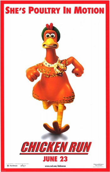 Chicken Run Movie Poster Print featuring vibrant artwork