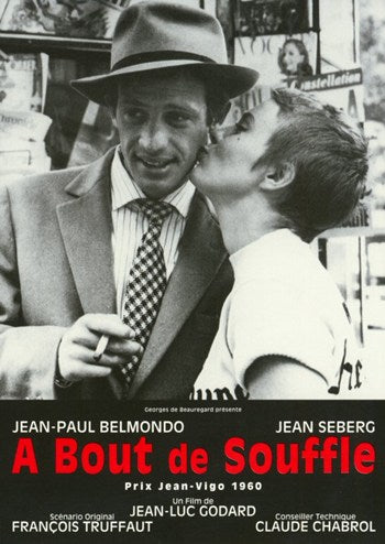 Breathless movie poster print showcasing classic film art.