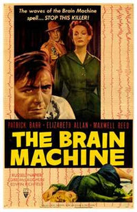 The Brain Machine Movie Poster Print showcasing vibrant colors and intriguing design.